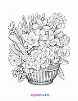 20  free coloring Page Of Basket Flowers Sheets For Adults In sketch template
