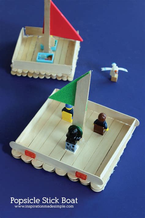 Popsicle Stick Boat Kids Craft - Inspiration Made Simple | Popsicle ...