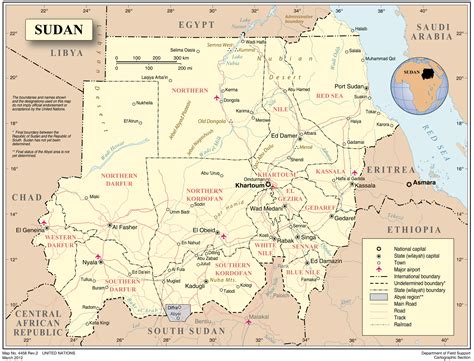 Sudan detailed political map with cities, roads and rivers | Vidiani.com | Maps of all countries ...