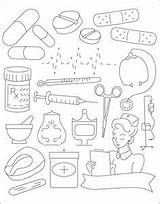 Doctor Tools Coloring Pages Sketch Page sketch template