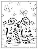 Gingerbread Man Coloring Free Christmas House Colouring sketch template