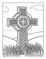 Celtic Cross Coloring Page  coloring sketch template