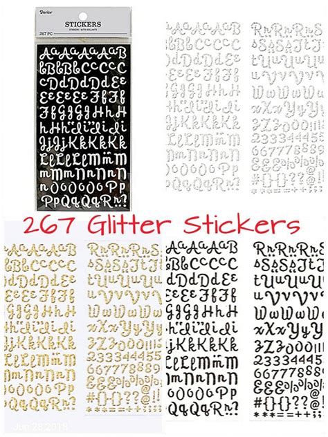 Glitter Alphabet Stickers Letter Stickers Planner Stickers | Etsy