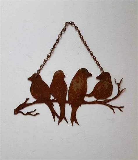 Metal Wall Art. Rusty Metal Birds. Bird Decor. Bird Wall | Metal tree ...