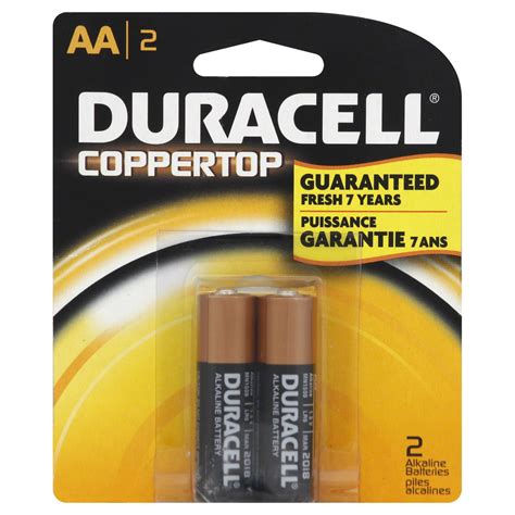 Duracell AA2 DURACELL Coppertop Alkaline Batteries, AA, 2 batteries