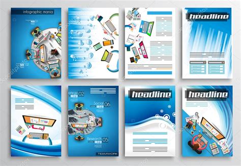 Set of Flyer Design, Web Templates Stock Illustration by ©DavidArts ...