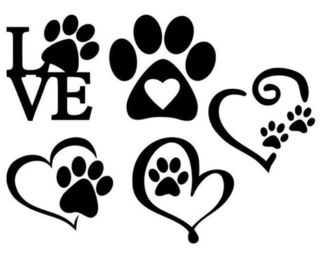 Dog Paw Print Silhouette SVG, Svg, Dxf, Cricut, Silhouette Cut File, Instant Download | lupon.gov.ph