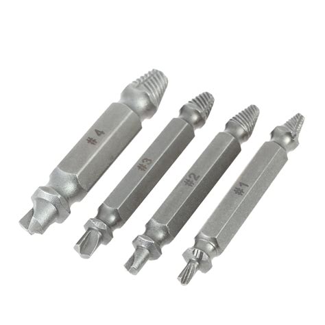 4pcs/set Mini Double-end Screws Extractor Stripped Screws Remover ...
