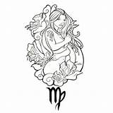 Virgo Zodiac Coloring Pages sketch template