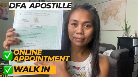 How to get Apostille Online Appointment | DFA New Online Appointment Portal - YouTube