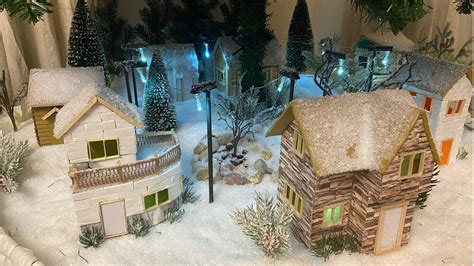 DIY CHRISTMAS VILLAGE || SIMPLE AND EASY CHRISTMAS VILLAGE MADE FROM CARDBOARD - YouTube