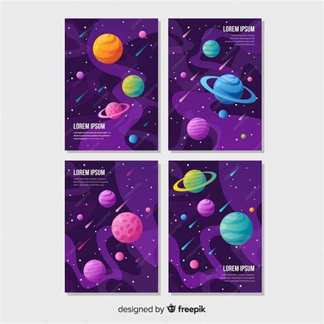 Free Vector | Hand drawn galaxy banner pack