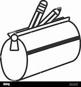 Pencil Case Coloring Pages sketch template