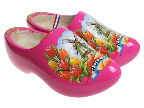 Pink Tulip Clogs - Dutch Clogs