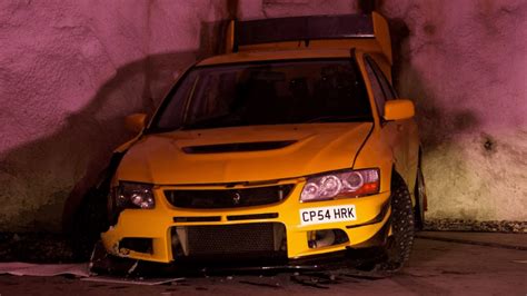 Watch James May Smash a Mitsubishi Evo Into a Tunnel Wall | The Drive