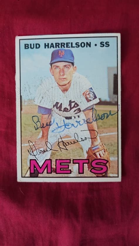 BUD HARRELSON autograph card 1967 Topps #306 auto New York Mets signed RC | eBay