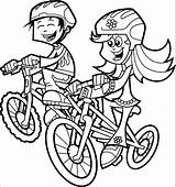 Coloring Pages  Girl And Boy Riding Cycle sketch template