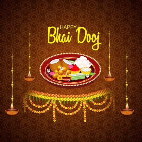 Happy Bhai Dooj Celebration. Stock Illustration - Illustration of ...