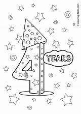 4 Years Birthday coloring pages  Coloring Pinterest Kid sketch template