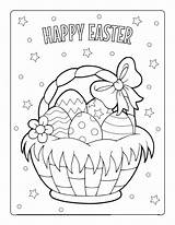 Easter Coloring Page  Basket Download Printable PDF Templateroller sketch template