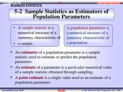 PPT - Using Statistics Sample Statistics as Estimators of Population ...