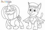 Paw Patrol Halloween Coloring Pages sketch template