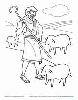 Bible Coloring Pages For Kids  The Shepherd Tends His Flock sketch template