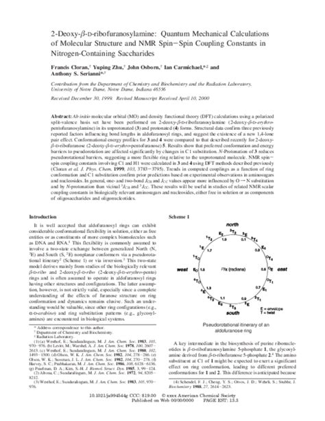 (PDF) Virtual long-range coupling of the anomeric proton of carbohydrates: An n.m.r. spin ...