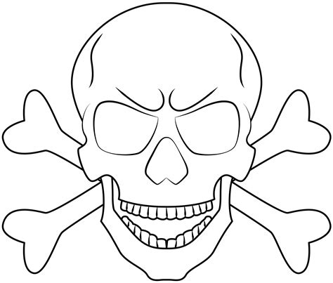 Skull and Crossbones Printable Template | Free Printable Papercraft ...