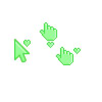 Cute Aesthetic Light Green Cursors