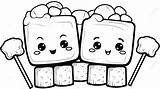Marshmallow Coloring Pages Sketch Page sketch template