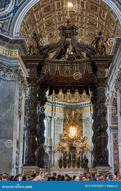 Bernini's Baldachin In St. Peter's Basilica Royalty-Free Stock Image ...