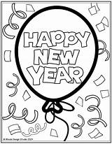 Happy New Year Coloring Pages Free To Print sketch template