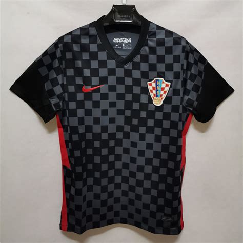 20-21 Croatia Soccer Jersey Euro 2020 Away Black Soccer Shirt | Soccer777