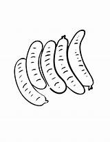 Pages Coloring Sausages Printable Kids Sketch Page sketch template