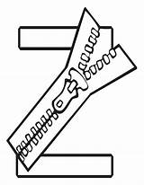 Alphabet Coloring Page  Zipper Download Printable PDF Templateroller sketch template