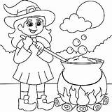 Witch Cartoon For Coloring Book Fantasy Hag Vector  sketch template