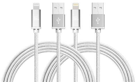 LAX 10Ft. Apple Certified Braided Lightning Charging Cables | Groupon