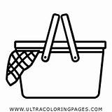 Picnic Basket Coloring Page  Ultra Pages sketch template
