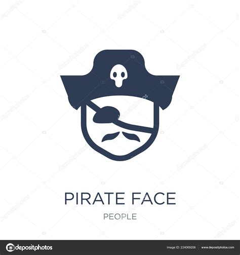 Pirate Face Icon Trendy Flat Vector Pirate Face Icon White Stock Vector Image by ©tvectoricons ...