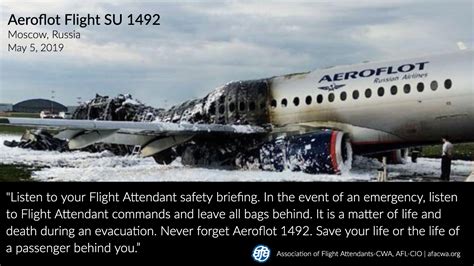 AFA Commends Heroic Aeroflot Flight Attendants on Flight 1492 - Association of Flight Attendants-CWA