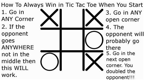 Magic trick in tic tac toe-Never lose!!! - YouTube