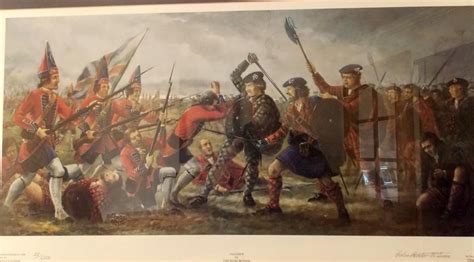 This detailed work depicts a scene from the 'Battle of Culloden' on ...