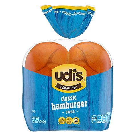 Udi's Gluten Free Classic Hamburger Buns, 10.4 oz