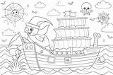 Whimsical Pirate Adventure Coloring Page For Kids Activities And Crafts  sketch template