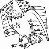 Coloring Pages Bald Eagle And Us Flag sketch template
