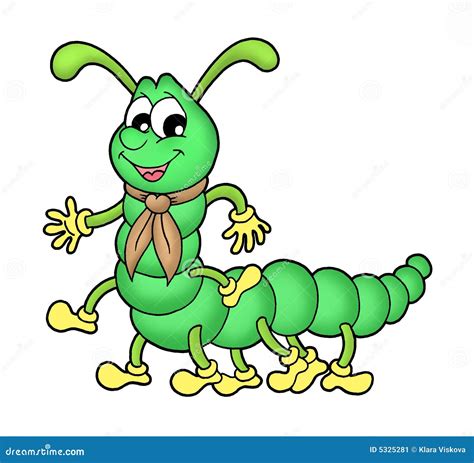 Smiling Centipede Cartoon Vector | CartoonDealer.com #25409935