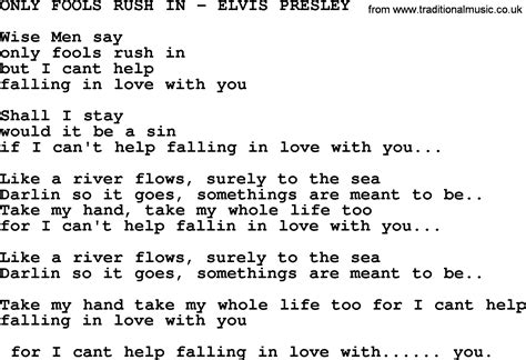 Only Fools Rush In-Elvis Presley-.txt, by Elvis Presley - lyrics and chords