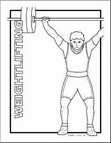 Coloring Page Sport – Weightlifting Abcteach sketch template