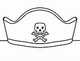 Free Paper Pirate Hat Printable Template sketch template
